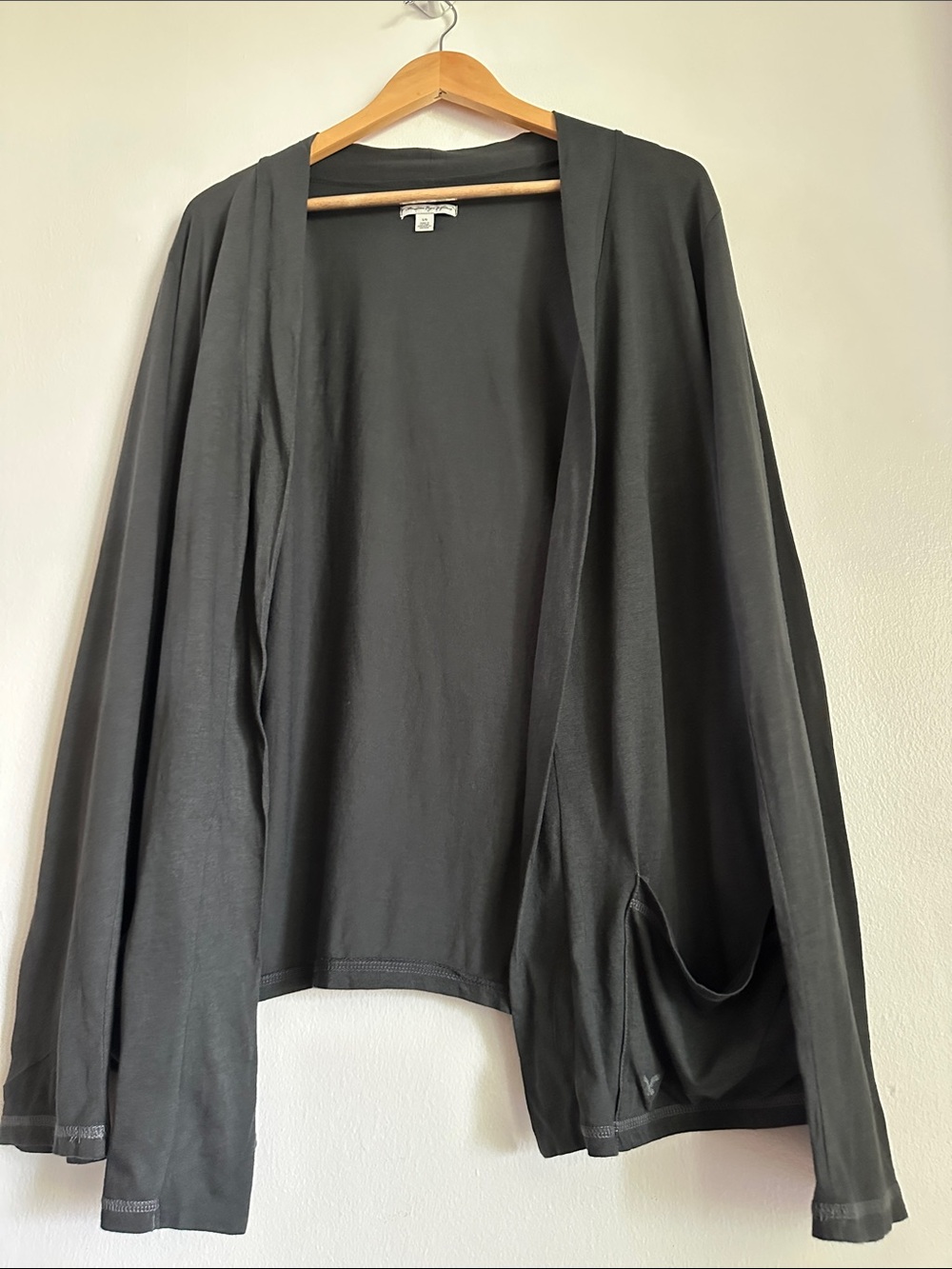 American Eagle Outfitters Black Open-Front Cardigan